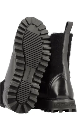 Dolce & Gabbana Logo Intarsia Panelled Boots - Black -Cheap Vestureo Store 00186625f54bdab60c58745132e18907