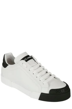 ( New Season ) Dolce & Gabbana Portofino Lace-Up Sneakers - White -Cheap Vestureo Store 00cf4268f0bbf93c691ec883ce13c8ec