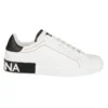 Dolce & Gabbana Portofino Lace-Up Sneakers - White