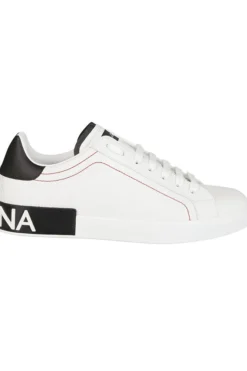Dolce & Gabbana Portofino Lace-Up Sneakers - White