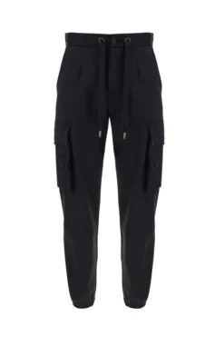 ( New Season ) Dolce & Gabbana Drawstring Zip-Up Trousers - Black
