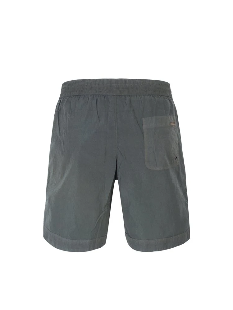 ( New Season ) Dolce & Gabbana Logo Plaque Swim Trunks - Green 2 ( New Season ) Dolce & Gabbana Logo Plaque Swim Trunks - Green - Image 2