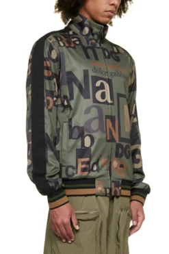 ( New Season ) Dolce & Gabbana Logo Printed Zipped Track Jacket - Green -Cheap Vestureo Store 0142dea036cd7c9fd62c52cfd0c5253b
