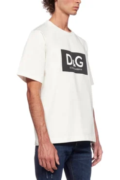 Dolce & Gabbana Logo Printed Crewneck T-Shirt - White -Cheap Vestureo Store 016bf0db24a1efc1432b0e9808cba027