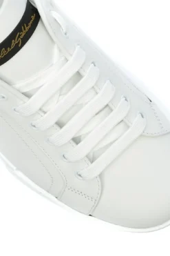 ( New Season ) Dolce & Gabbana Portofino Crest Sneakers - White -Cheap Vestureo Store 01bf7e7fe1556393eefa519daab24736
