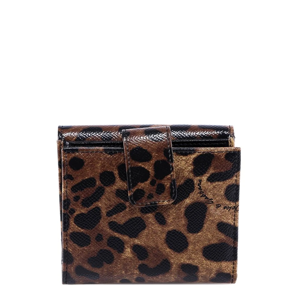 Dolce & Gabbana Leopard Print Small Flap Wallet - Brown 2 Dolce & Gabbana Leopard Print Small Flap Wallet - Brown - Image 2