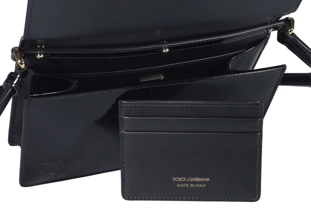 ( New Season ) Dolce & Gabbana Branded Plate Crossbody Bag - Black 4 ( New Season ) Dolce & Gabbana Branded Plate Crossbody Bag - Black - Image 4