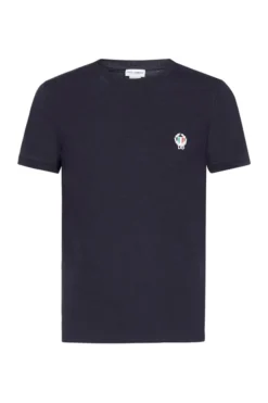 ( New Season ) Dolce & Gabbana Logo Embroidered Crewneck T-Shirt - Navy