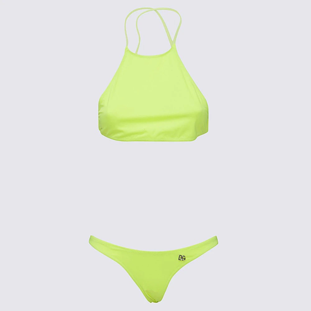 ( New Season ) Dolce & Gabbana Logo Plaque Racerback Bikini - Green 1 ( New Season ) Dolce & Gabbana Logo Plaque Racerback Bikini - Green