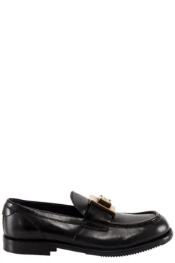 Dolce & Gabbana Mino Logo Plaque Loafers - Black