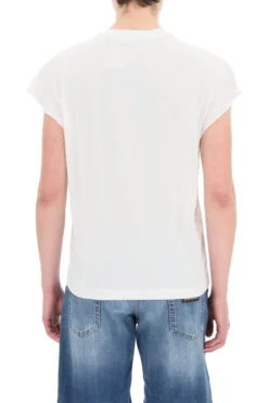 ( New Season ) Dolce & Gabbana Logo Patch Crewneck T-Shirt - White -Cheap Vestureo Store 0333d1ecf4903d5a1e6f5cd681f47ef0