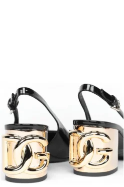 Dolce & Gabbana DG Block Heel Slingback Pumps - Black 9 Dolce & Gabbana DG Block Heel Slingback Pumps - Black -Cheap Vestureo Store 03410c615a53f193189bb598cce234a6