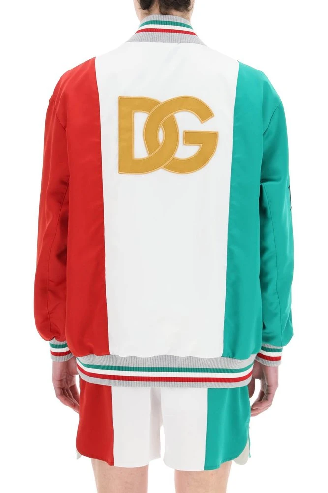 ( New Season ) Dolce & Gabbana Logo Patch Bomber Jacket - Multi 3 ( New Season ) Dolce & Gabbana Logo Patch Bomber Jacket - Multi - Image 3