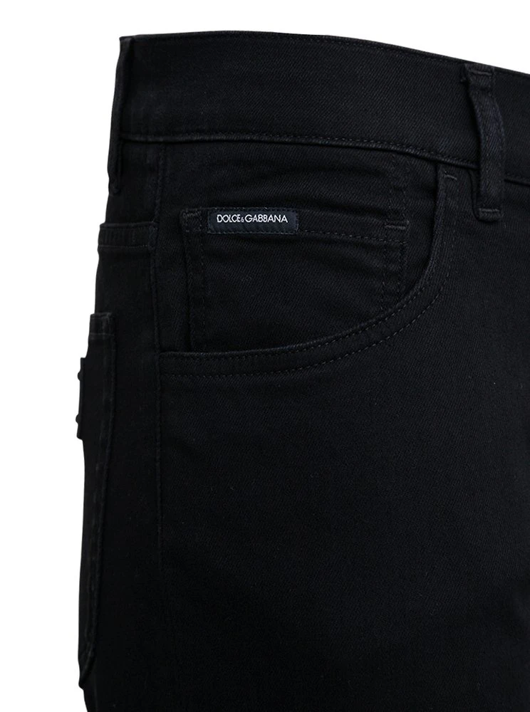 ( New Season ) Dolce & Gabbana Low Rise Slim Cut Jeans - Black 3 ( New Season ) Dolce & Gabbana Low Rise Slim Cut Jeans - Black - Image 3