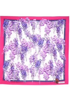 ( New Season ) Dolce & Gabbana Floral Printed Square Scarf - Multi