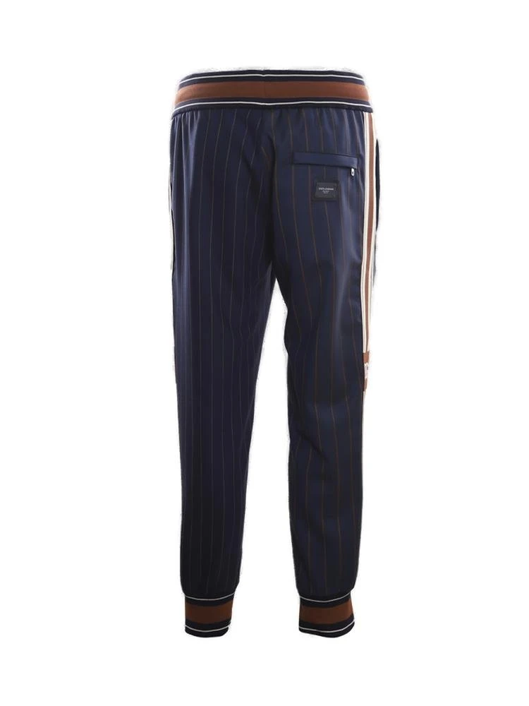 ( New Season ) Dolce & Gabbana Pinstripe Jogging Pants - Blue 2 ( New Season ) Dolce & Gabbana Pinstripe Jogging Pants - Blue - Image 2
