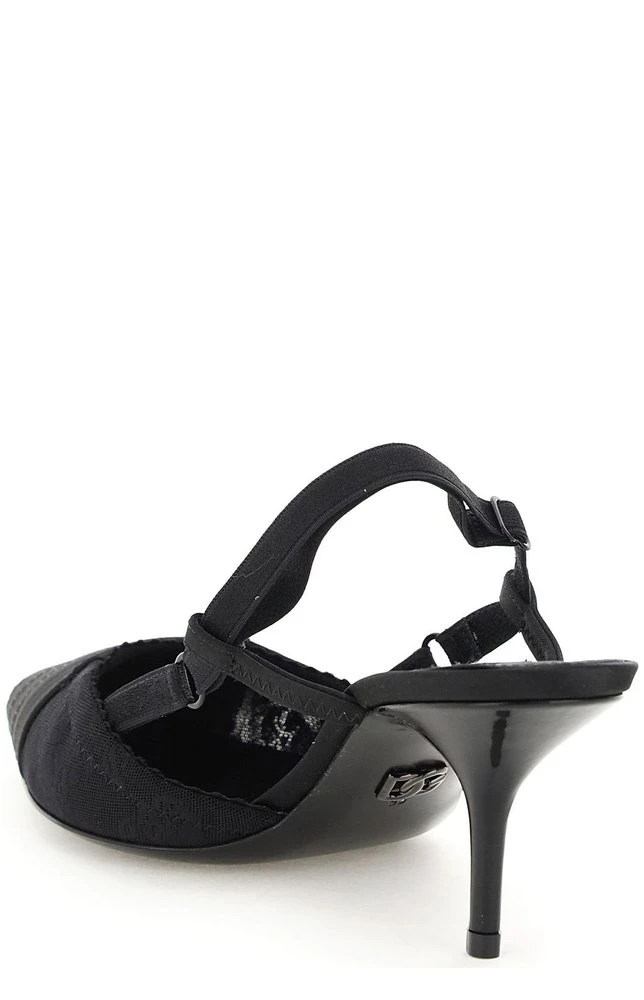 Dolce & Gabbana Corset-Style Slingback Pumps - Black 3 Dolce & Gabbana Corset-Style Slingback Pumps - Black - Image 3
