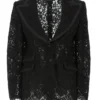 Dolce & Gabbana Lace Embroidered Blazer - Black