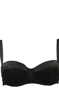 Dolce & Gabbana Satin Balconette Bra - Black