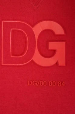 ( New Season ) Dolce & Gabbana Logo Patch Long-Sleeved Sweatshirt - Red -Cheap Vestureo Store 053c43a95479af17bd8997566f0784ca