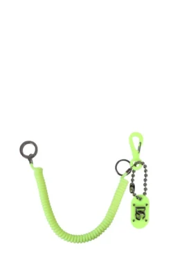 ( New Season ) Dolce & Gabbana Logo Charm Twist Chained Keyring - Yellow