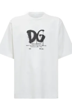 Dolce & Gabbana Logo Printed Crewneck T-Shirt - White
