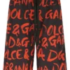 ( New Season ) Dolce & Gabbana Logo Printed Drawstring Swim Trunks - Multi