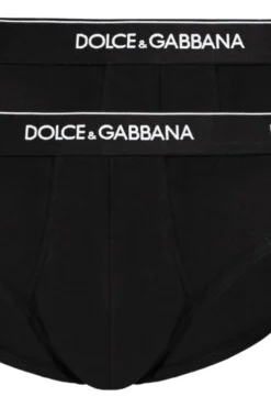 ( New Season ) Dolce & Gabbana 2 Pack Briefs - Black