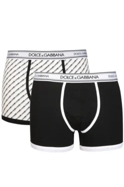 ( New Season ) Dolce & Gabbana Logo Waistband Two-Pack Boxers - Multi