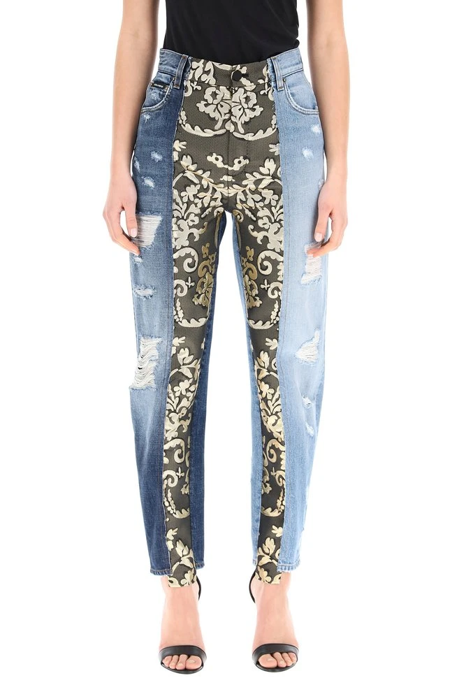 Dolce & Gabbana Patchwork Distressed Jeans - Multi 2 Dolce & Gabbana Patchwork Distressed Jeans - Multi - Image 2