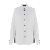 ( New Season ) Dolce & Gabbana Logo Plaque Long-Sleeved Shirt - White