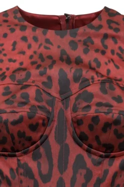 Dolce & Gabbana Animal Print Midi Dress - Red 6 Dolce & Gabbana Animal Print Midi Dress - Red -Cheap Vestureo Store 05ec0b150c154b2d73018b641cfa5d25