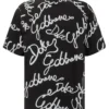 Dolce & Gabbana Allover Signature Logo T-Shirt - Black