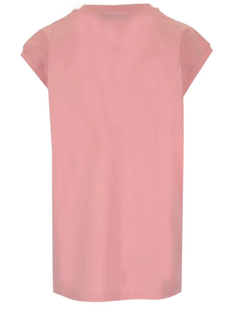 Dolce & Gabbana Logo Patch Crewneck T-Shirt - Pink 2 Dolce & Gabbana Logo Patch Crewneck T-Shirt - Pink - Image 2