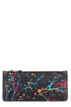 ( New Season ) Dolce & Gabbana Logo Plaque Printed Cardholder - Black