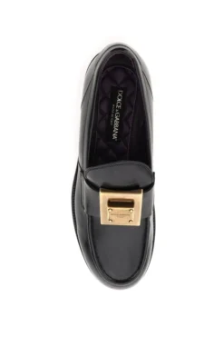 Dolce & Gabbana Mino Logo Plaque Loafers - Black -Cheap Vestureo Store 07219ac92ed865410481842bc290e8fa