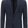 Dolce & Gabbana Logo Patch Single Breasted Blazer - Multi