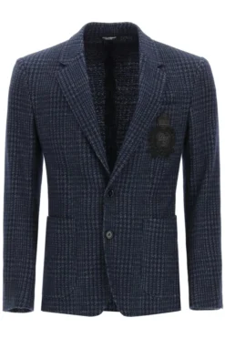 Dolce & Gabbana Logo Patch Single Breasted Blazer - Multi