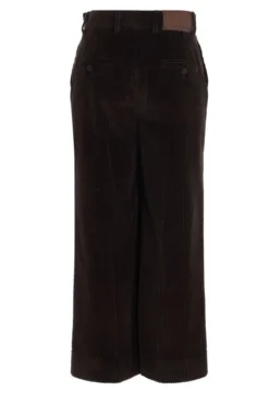 Dolce & Gabbana Corduroy Wide-Leg Cropped Pants - Brown -Cheap Vestureo Store 07ae5147ac8e37508b1b3ca7d0dbec4d