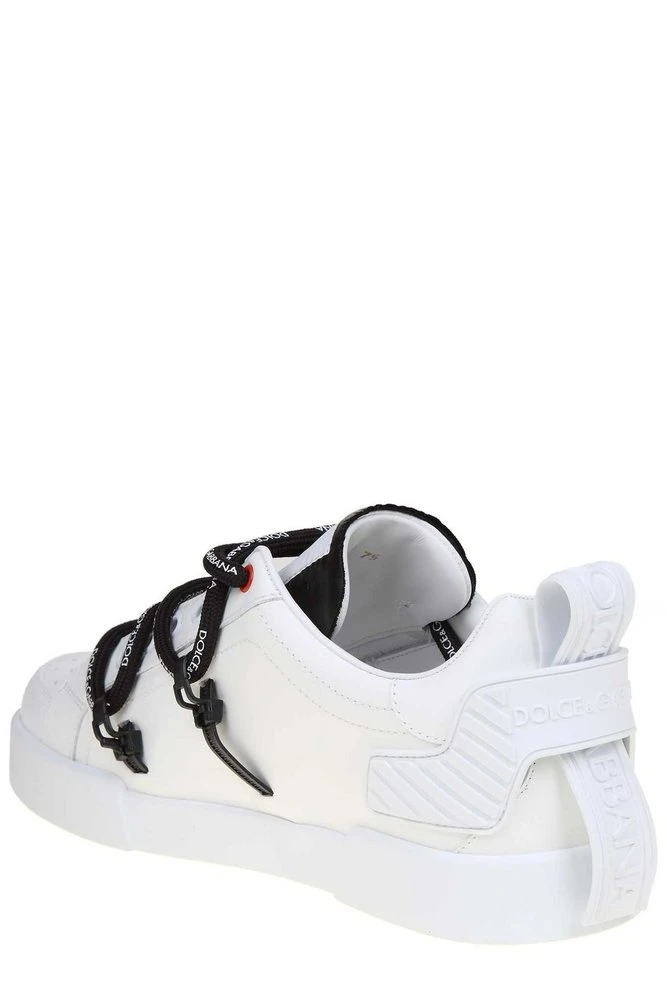 ( New Season ) Dolce & Gabbana Portofino Low-Top Sneakers - White 2 ( New Season ) Dolce & Gabbana Portofino Low-Top Sneakers - White - Image 2