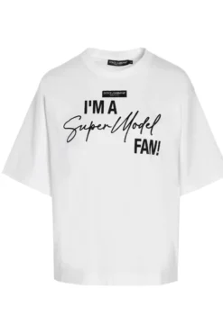 Dolce & Gabbana Slogan Printed T-Shirt - White