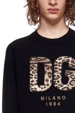 Dolce & Gabbana Logo Patch Knit Sweater - Black -Cheap Vestureo Store 080f99203f654422327c6b83d0cf7408