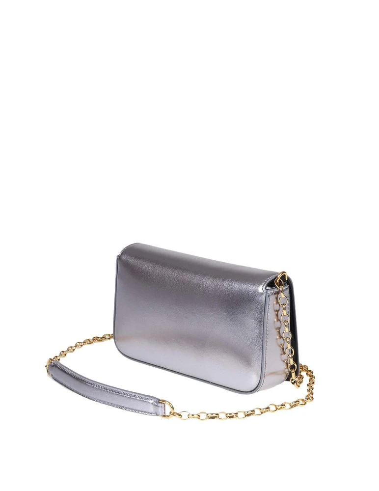 ( New Season ) Dolce & Gabbana DG Girls Foldover Crossbody Bag - Silver 2 ( New Season ) Dolce & Gabbana DG Girls Foldover Crossbody Bag - Silver - Image 2