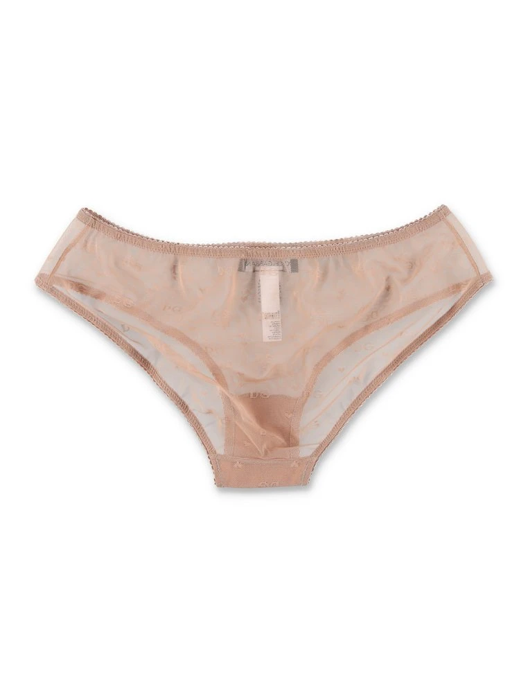 ( New Season ) Dolce & Gabbana Jacquard Tulle Briefs - Beige 2 ( New Season ) Dolce & Gabbana Jacquard Tulle Briefs - Beige - Image 2