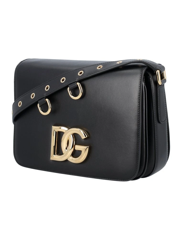 ( New Season ) Dolce & Gabbana 3.5 DG Logo Plaque Shoulder Bag - Black 4 ( New Season ) Dolce & Gabbana 3.5 DG Logo Plaque Shoulder Bag - Black - Image 4
