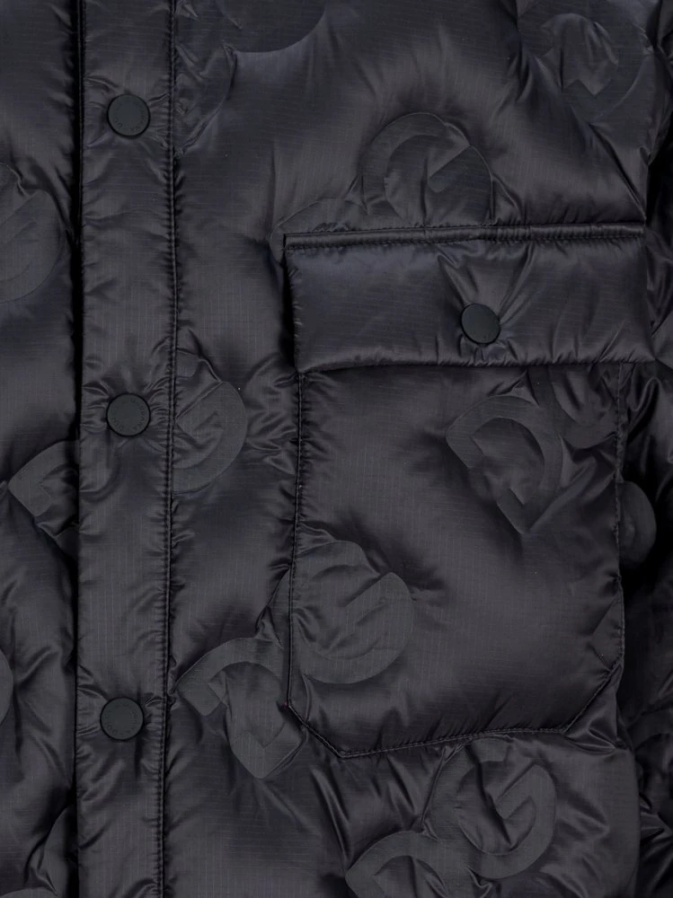 Dolce & Gabbana Logo Quilt Down Jacket - Black 3 Dolce & Gabbana Logo Quilt Down Jacket - Black - Image 3
