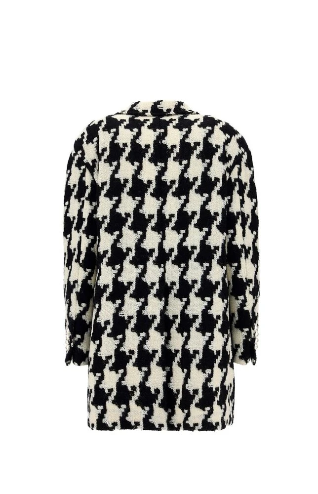 Dolce & Gabbana Houndstooth Double-Breasted Coat - Multi 2 Dolce & Gabbana Houndstooth Double-Breasted Coat - Multi - Image 2