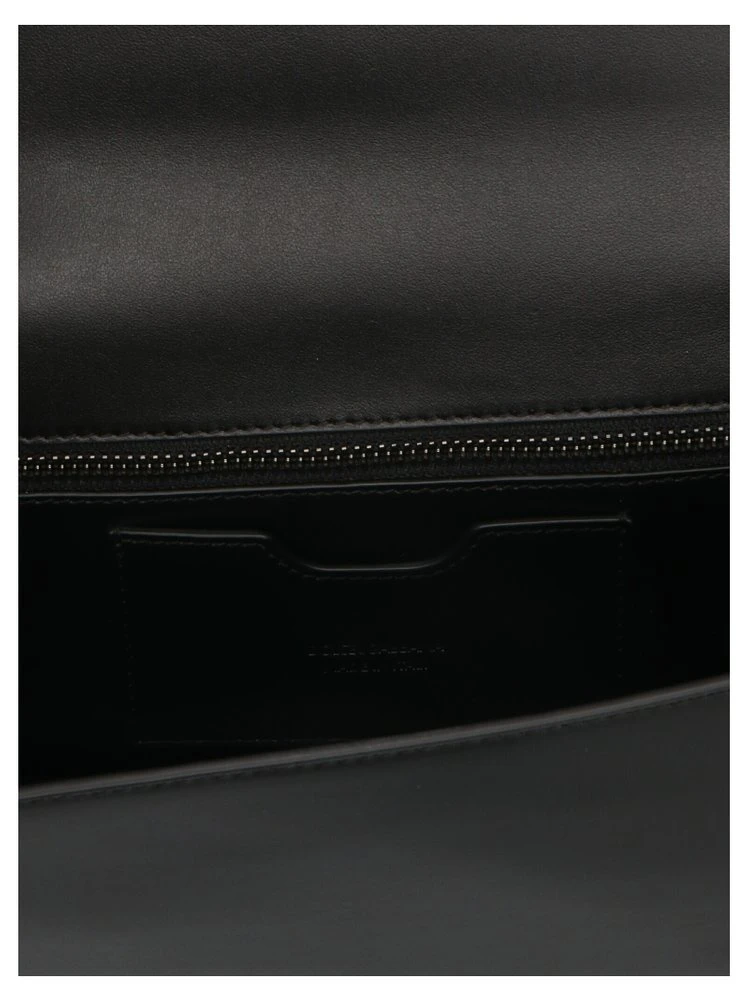 ( New Season ) Dolce & Gabbana Logo Plaque Foldover Shoulder Bag - Black 4 ( New Season ) Dolce & Gabbana Logo Plaque Foldover Shoulder Bag - Black - Image 4