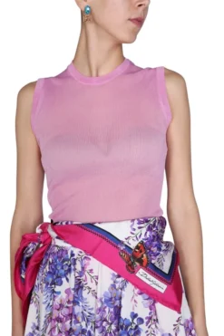( New Season ) Dolce & Gabbana Crewneck Rib-Knit Top - Pink 7 ( New Season ) Dolce & Gabbana Crewneck Rib-Knit Top - Pink -Cheap Vestureo Store 090da2a5edd9e7dd667915701fe6a214