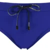 ( New Season ) Dolce & Gabbana Logo Patch Drawstring Swimming Trunks - Blue